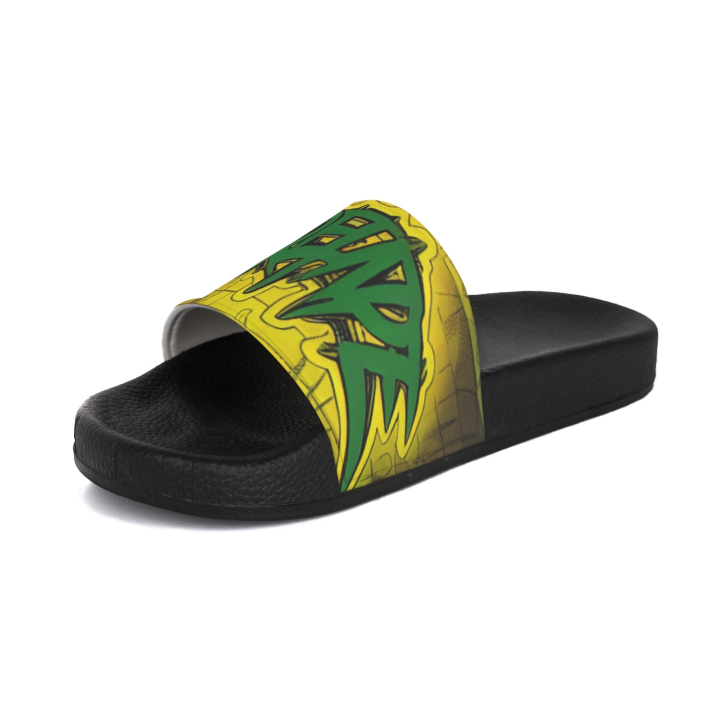 Vibrant Custom Men's Slide Sandals, Relaxed Beach Footwear, Trendy Summer Slides, Stylish Pool Sandals, Unique Gift for Him